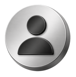 Decorative 3D silver avatar icon of a user on the FAQ page